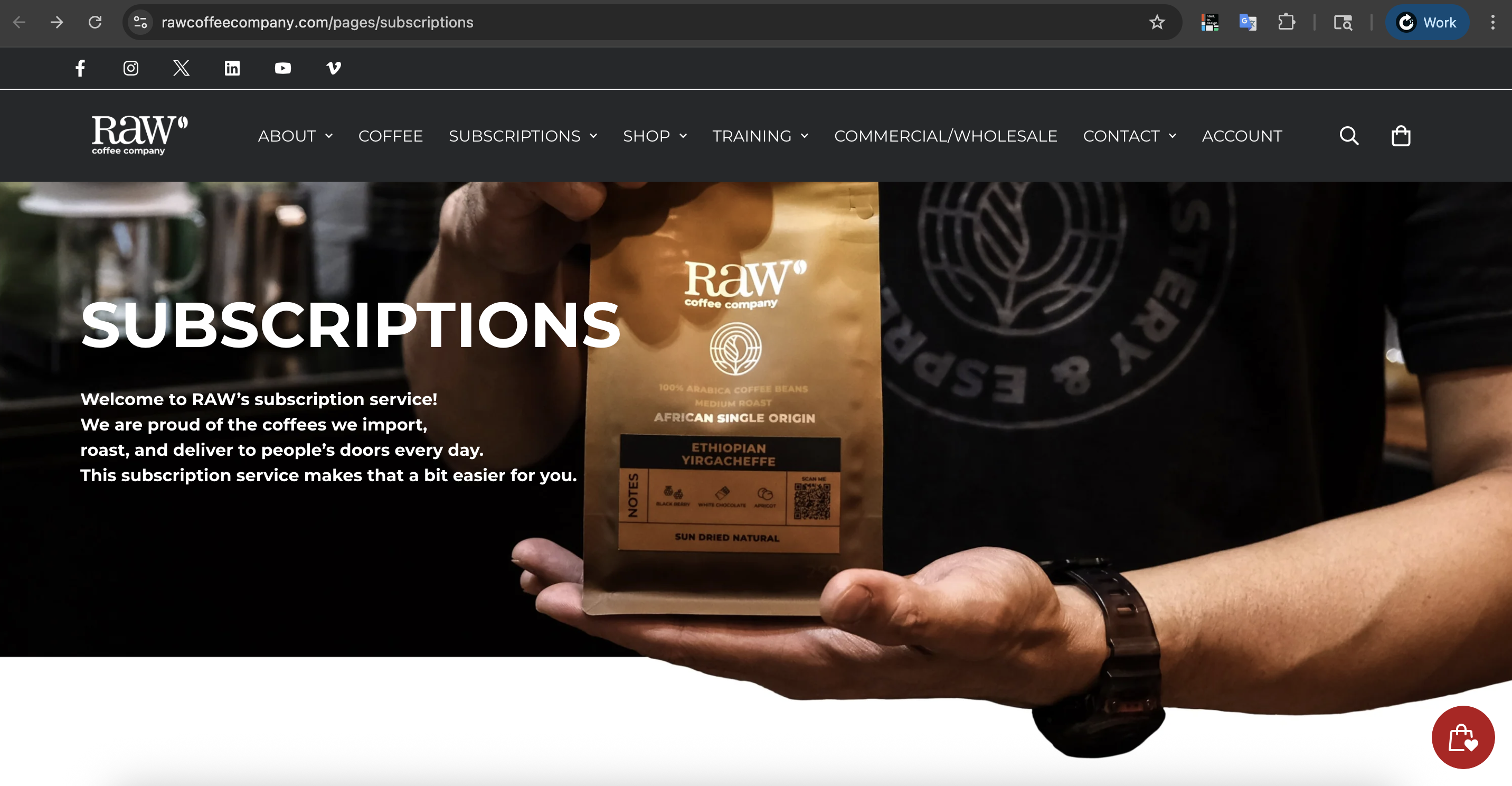raw coffee subscriptions